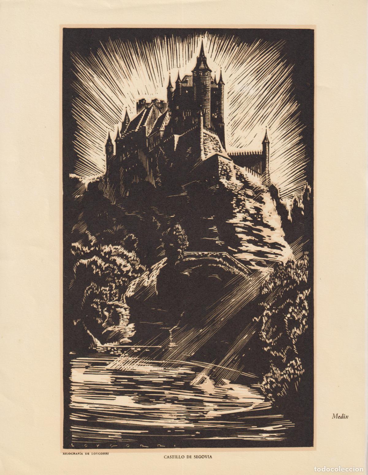 Arte: XILOGRAF&Iacute;A ANTIGUA DEL CASTILLO DE SEGOVIA CREADA POR EL ARTISTA LOYGORRI
