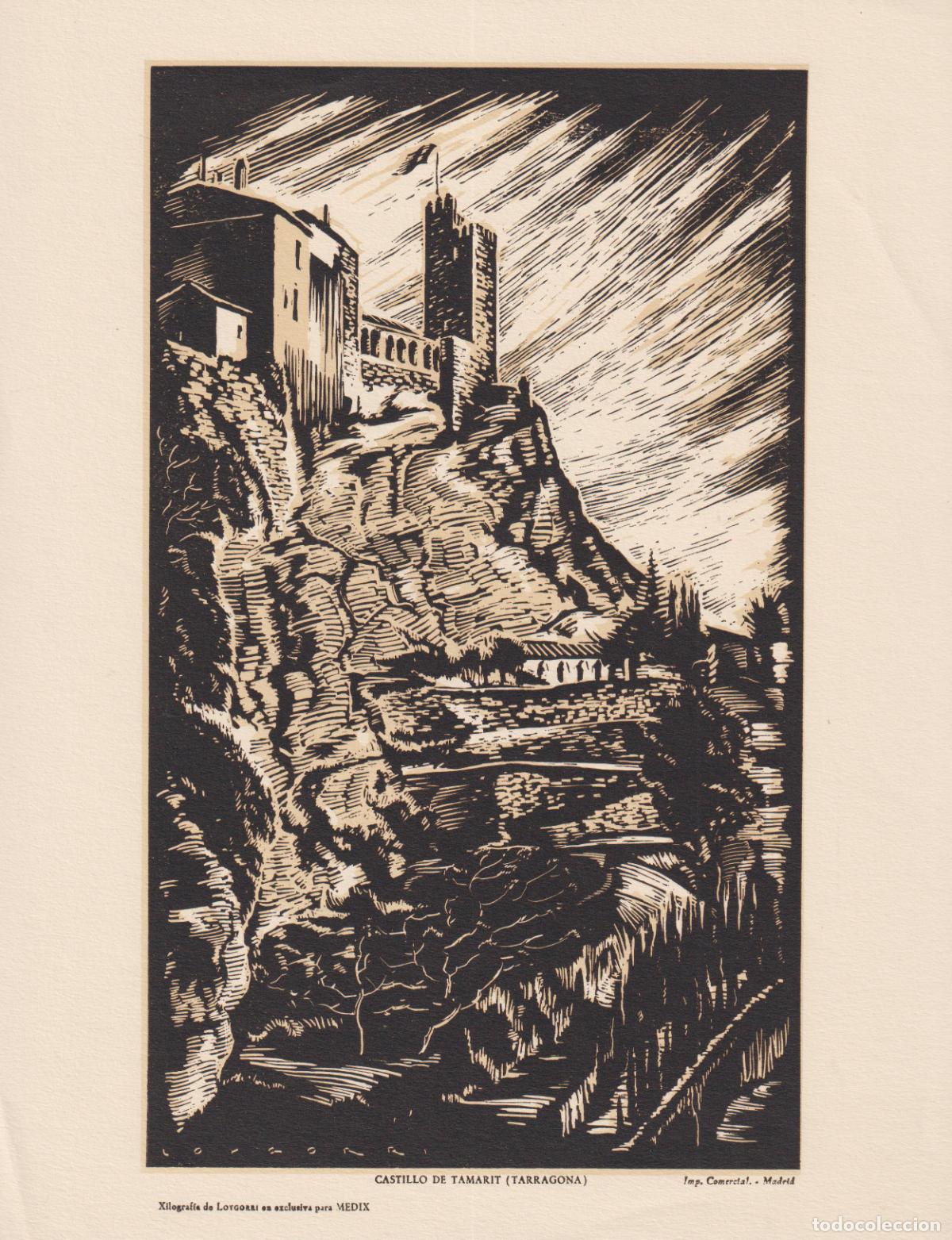 Art: XILOGRAF&Iacute;A ANTIGUA DEL CASTILLO DE TAMARIT (TARRAGONA) CREADA POR EL ARTISTA LOYGORRI