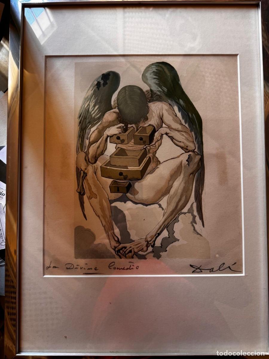 Arte: Grabado xilogr&aacute;fico de Salvador Dal&iacute;. La Divina Comedia. Prueba de Artista (H.C.), Enmarcado, 1963.