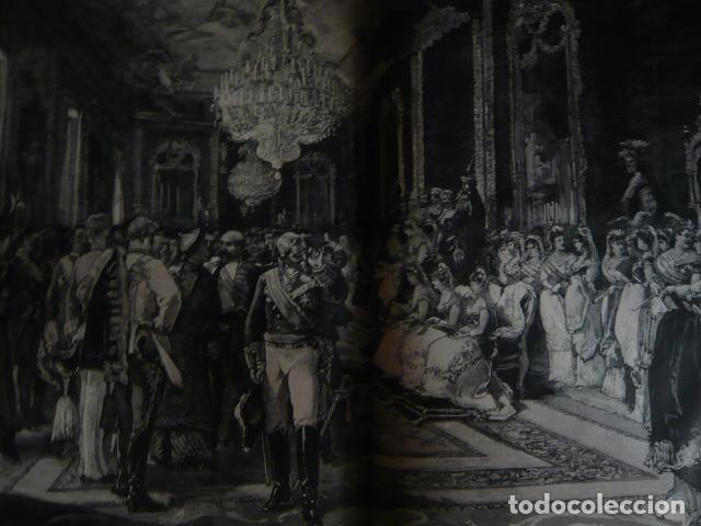 Arte: MADRID RECEPCION DEL PALACIO REAL GRABADO XILOGRAFICO XILOGRAFIA 1879