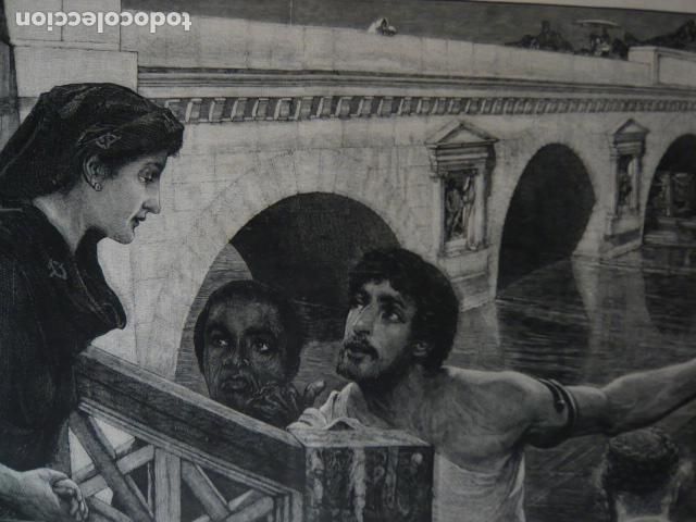 Arte: ROMA ANTIGUA MARINEROS DEL TIBER GRABADO XILOGRAFICO XILOGRAFIA 1879