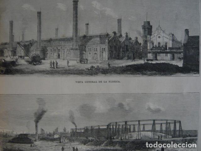 Arte: K&Ouml;LN ALEMANIA FABRICA DE GAS GRABADO XILOGRAFICO XILOGRAFIA 1879