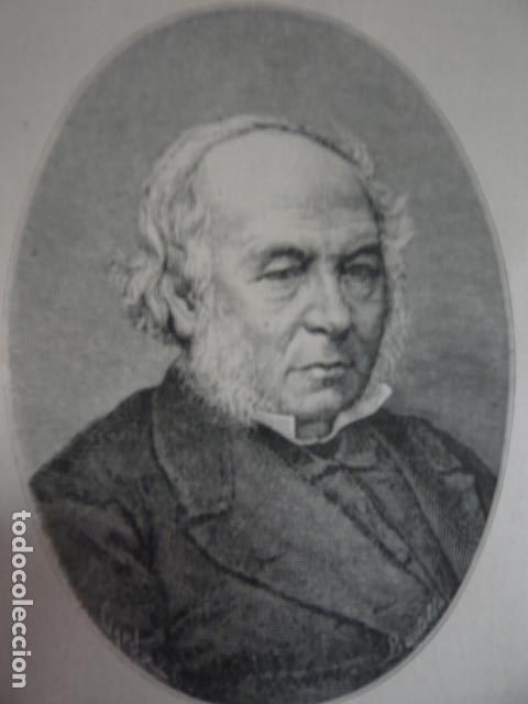 Arte: SIR ROWLAND HILL GRABADO XILOGRAFICO XILOGRAFIA 1879