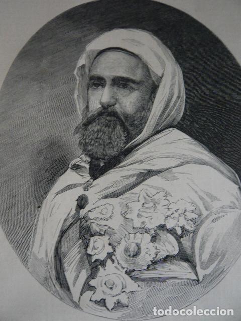 Arte: ABD EL KADER EMIR DE ARGELIA GRABADO XILOGRAFICO XILOGRAFIA 1879