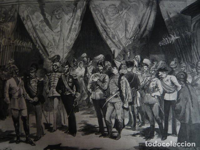 Arte: MADRID ATRIO BASILICA DE ATOCHA ACTO DIPLOMATICO GRABADO XILOGRAFICO XILOGRAFIA 1879