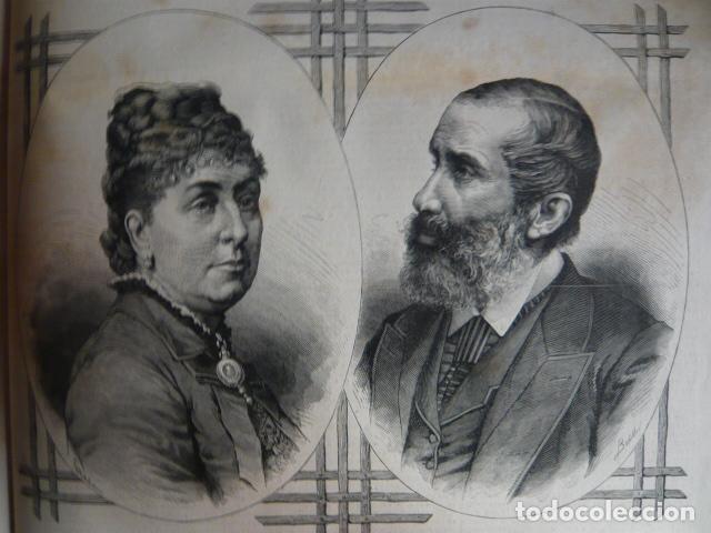 Arte: PADRES DE LA REINA MARIA CRISTINA GRABADO XILOGRAFICO XILOGRAFIA 1879