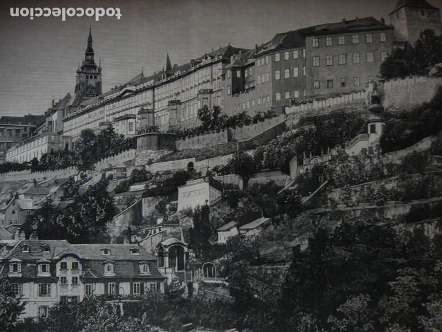 Arte: PRAGA UNA VISTA GRABADO XILOGRAFICO XILOGRAFIA 1879