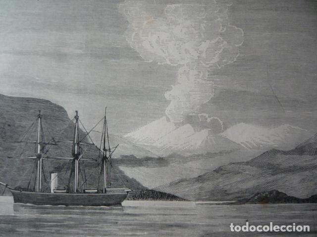Arte: ARGENTINA CANAL SMYTH ESTRECHO MAGALLANES GRABADO XILOGRAFICO XILOGRAFIA 1879