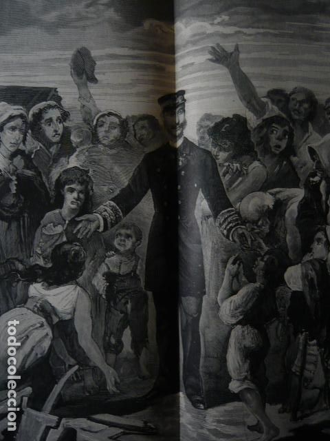 Arte: ALCANTARILLA MURCIA ALFONSO XII VISITA INUNDACIONES GRABADO XILOGRAFICO XILOGRAFIA 1879