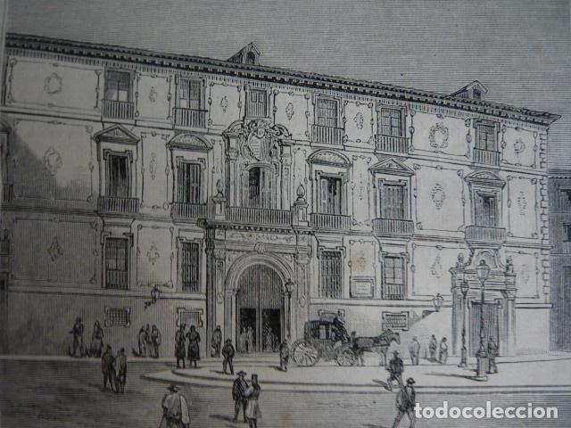 Arte: MURCIA PALACIO EPICOSPAL GRABADO XILOGRAFICO XILOGRAFIA 1879