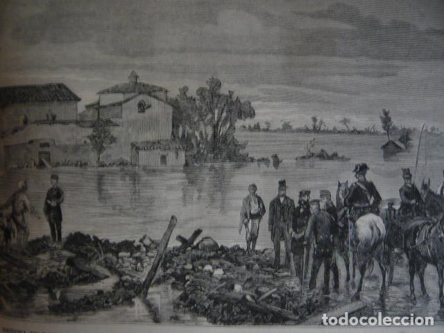 Arte: MURCIA NONDUERMAS INUNDACIONES GRABADO XILOGRAFICO XILOGRAFIA 1879