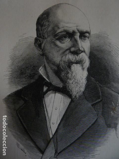 Arte: JOSE MARIA MU&Ntilde;OZ DONADOR ANTE INUNDACIONES GRABADO XILOGRAFICO XILOGRAFIA 1879