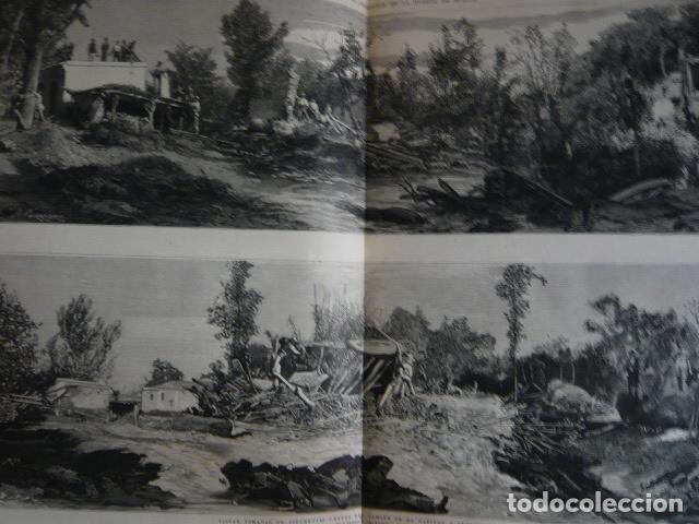 Arte: MURCIA HUERTA DA&Ntilde;O INUNDACIONES GRABADO XILOGRAFICO XILOGRAFIA 1879