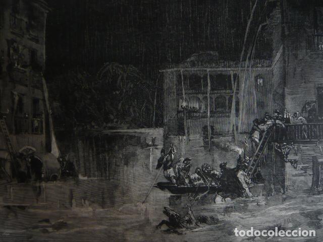 Kunst: MURCIA PLAZA CAMACHO DA&Ntilde;O INUNDACIONES GRABADO XILOGRAFICO XILOGRAFIA 1879