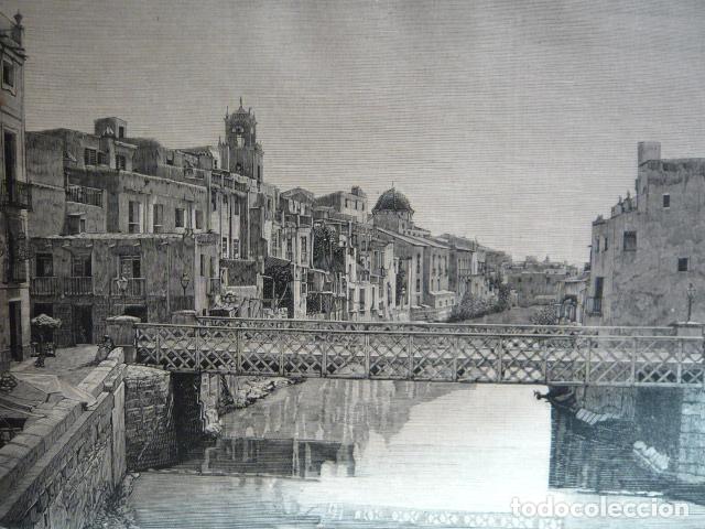 Art: ORIHUELA ALICANTE PASO DEL SEGURA GRABADO XILOGRAFICO XILOGRAFIA 1879