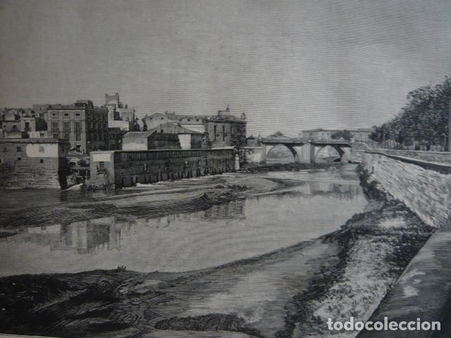 Art: MURCIA PASO DEL SEGURA GRABADO XILOGRAFICO XILOGRAFIA 1879