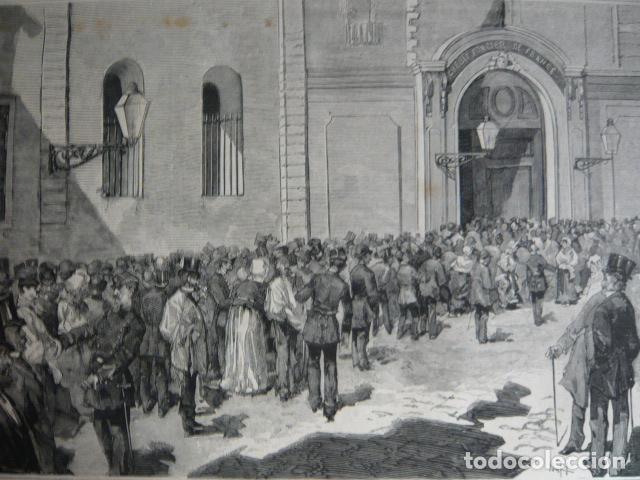 Arte: PARIS EXTERIOR DEL CREDIT FONCIER GRABADO XILOGRAFICO XILOGRAFIA 1879