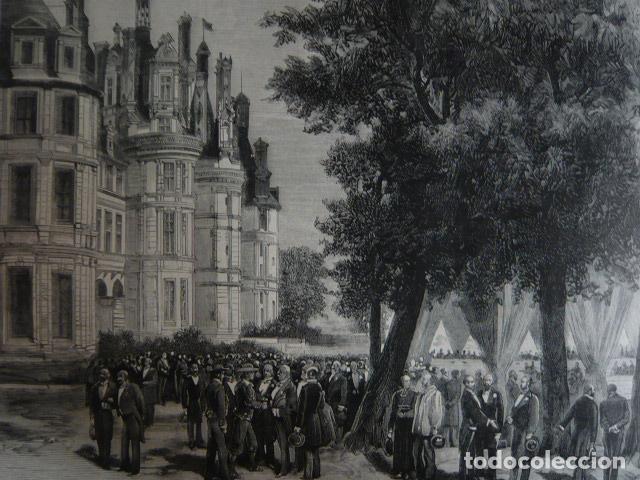 Arte: FRANCIA CASTILLO DE CHAMBORD GRABADO XILOGRAFICO XILOGRAFIA 1879