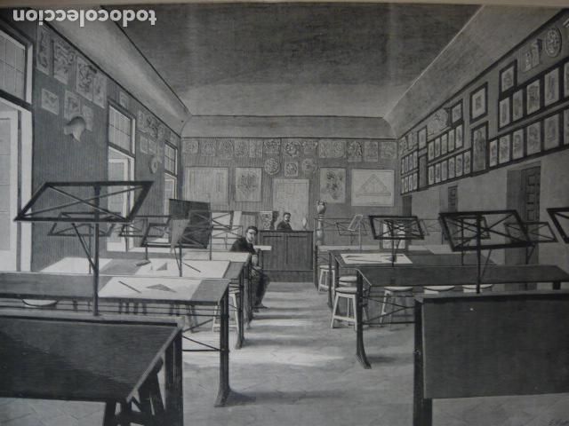 Kunst: SAN LORENZO DE EL ESCORIAL REAL COLEGIO GRABADO XILOGRAFICO XILOGRAFIA 1879