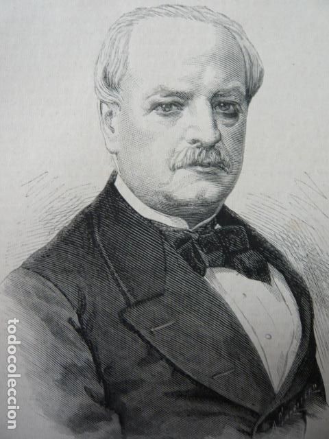 Arte: LUIS DE PUERTA GENERAL GRABADO XILOGRAFICO XILOGRAFIA 1879