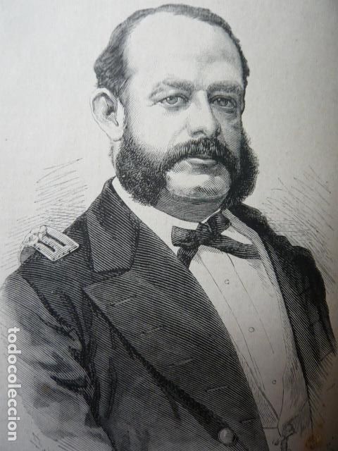 Arte: MIGUEL GRAU ALMIRANTE GRABADO XILOGRAFICO XILOGRAFIA 1879