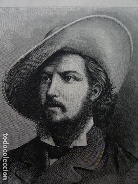 Art: MAYOR SERPA PINTO EXPLORADOR PORTUGUES GRABADO XILOGRAFICO XILOGRAFIA 1879