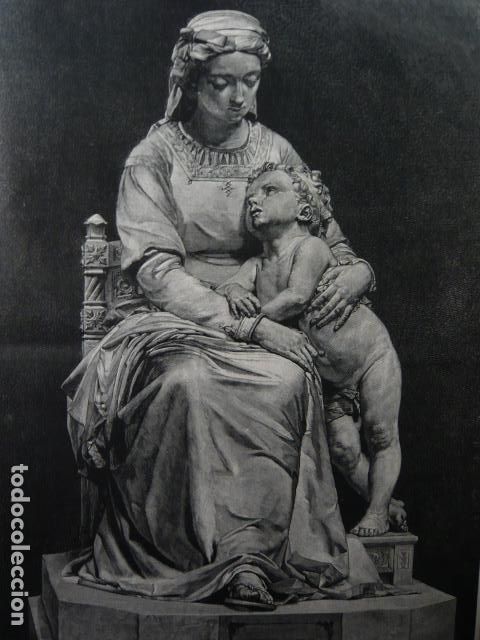 Art: LA VIRGEN MADRE DE JUAN SAMSO GRABADO XILOGRAFICO XILOGRAFIA 1879