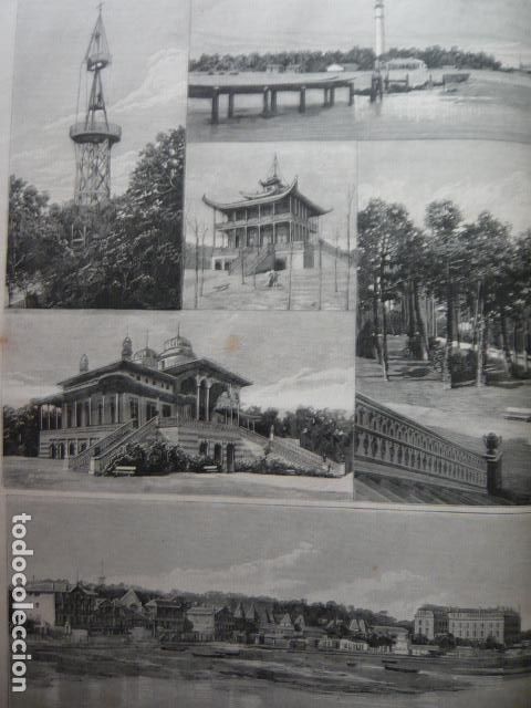 Art: ARCACHON FRANCIA VARIAS VISTAS GRABADO XILOGRAFICO XILOGRAFIA 1879