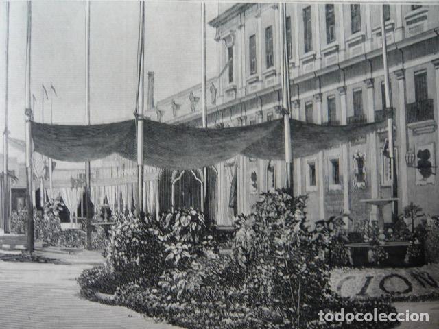 Arte: CADIZ EXPOSICION REGIONAL EXTERIOR GRABADO XILOGRAFICO XILOGRAFIA 1879