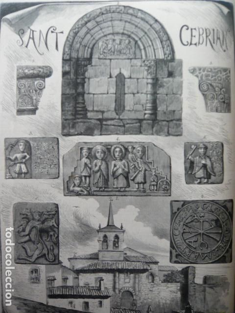 Arte: SANT CEBRIAN IGLESIA DE SAN CIPRIANO ZAMORA GRABADO XILOGRAFICO XILOGRAFIA 1879