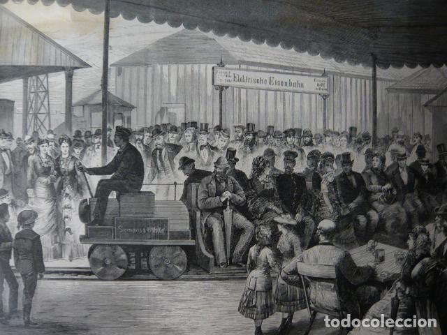 Arte: BERLIN EXPOSICION INDUSTRIAL GRABADO XILOGRAFICO XILOGRAFIA 1879