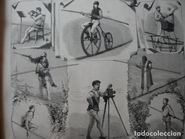 Arte: FEDERICO ARSENS FUNAMBULISTA GRABADO XILOGRAFICO XILOGRAFIA 1879