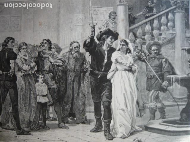 Arte: LA TERQUEDAD DOMADA GRABADO XILOGRAFICO XILOGRAFIA 1879