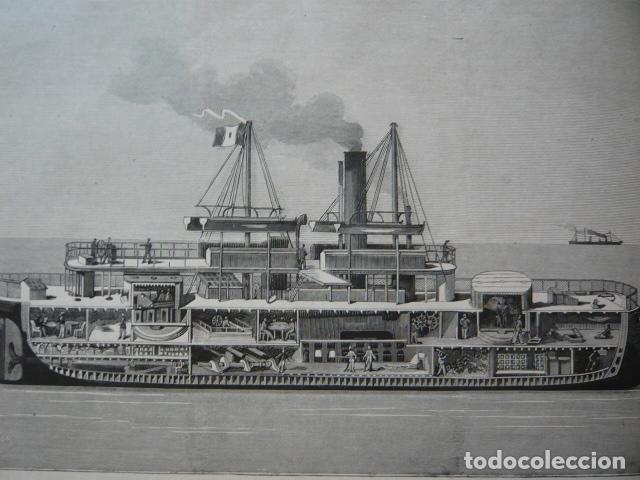 Arte: PERU BUQUE DE GUERRA SAN LORENZO GRABADO XILOGRAFICO XILOGRAFIA 1879