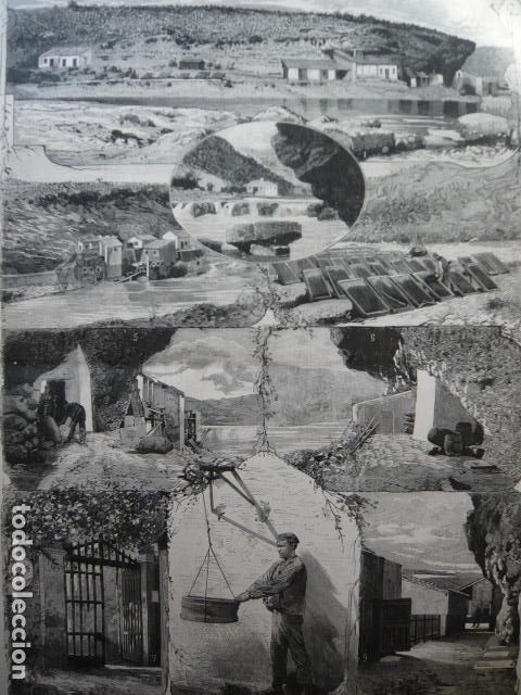 Arte: MANRESA BARCELONA VARIAS VISTAS GRABADO XILOGRAFICO XILOGRAFIA 1879