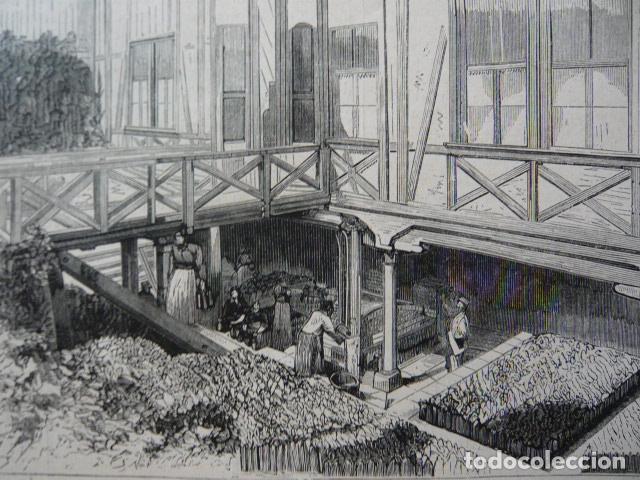 Arte: WIESBADEN ALEMANIA POZO DE AGUA SELTZ GRABADO XILOGRAFICO XILOGRAFIA 1879