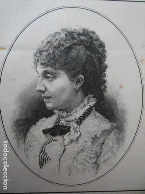 Arte: MARIA PILAR DE BORBON GRABADO XILOGRAFICO XILOGRAFIA 1879