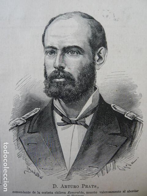 Arte: ARTURO PRATS GRABADO XILOGRAFICO XILOGRAFIA 1879