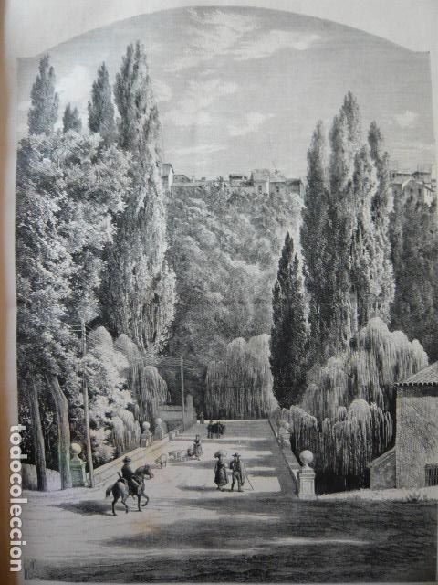 Arte: SEGOVIA EL PUENTE DE SANCTI SPIRITUS GRABADO XILOGRAFICO XILOGRAFIA 1879