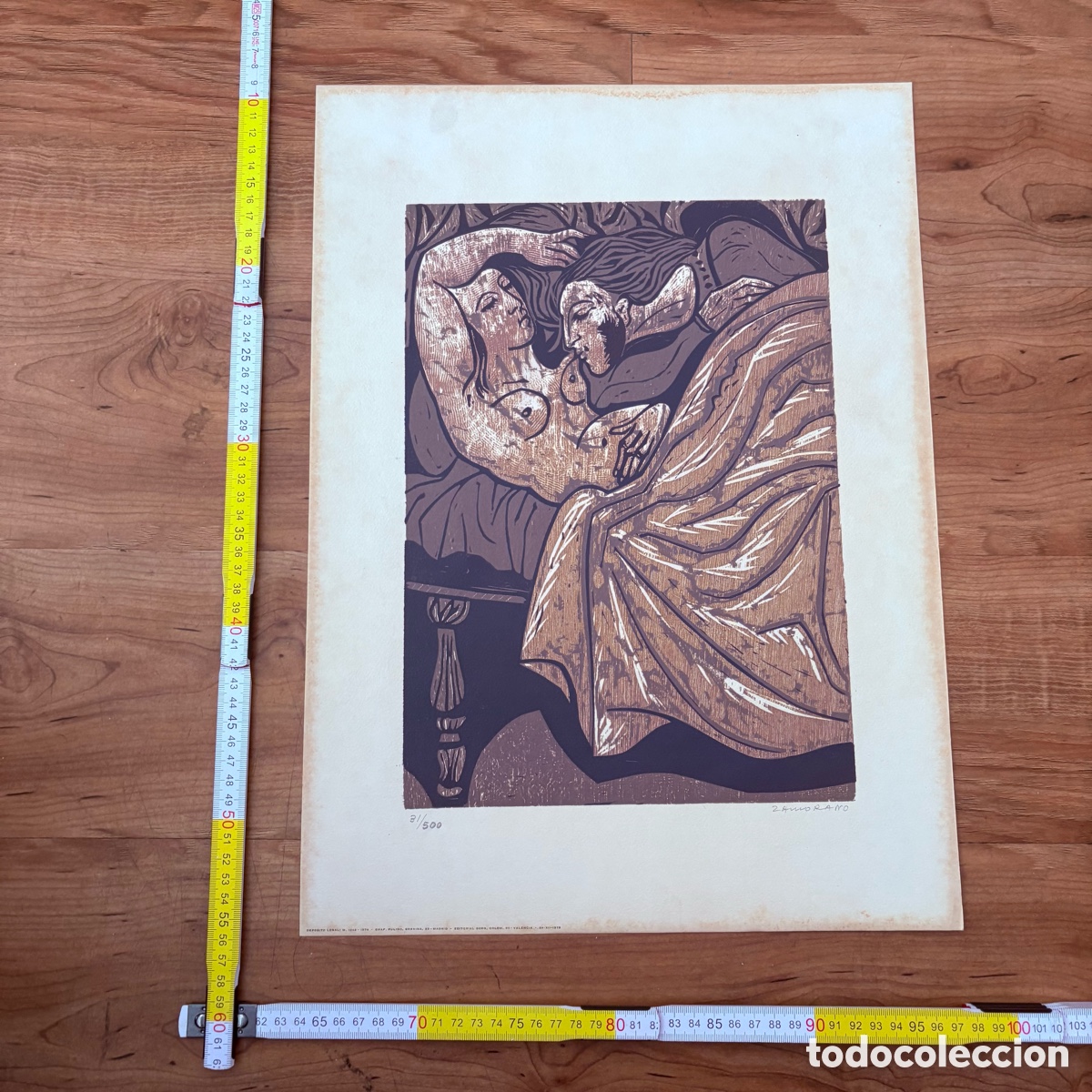 Arte: xilograf&iacute;a ricardo zamorano tirant lo blanc 1974 firmada numerada 31/500