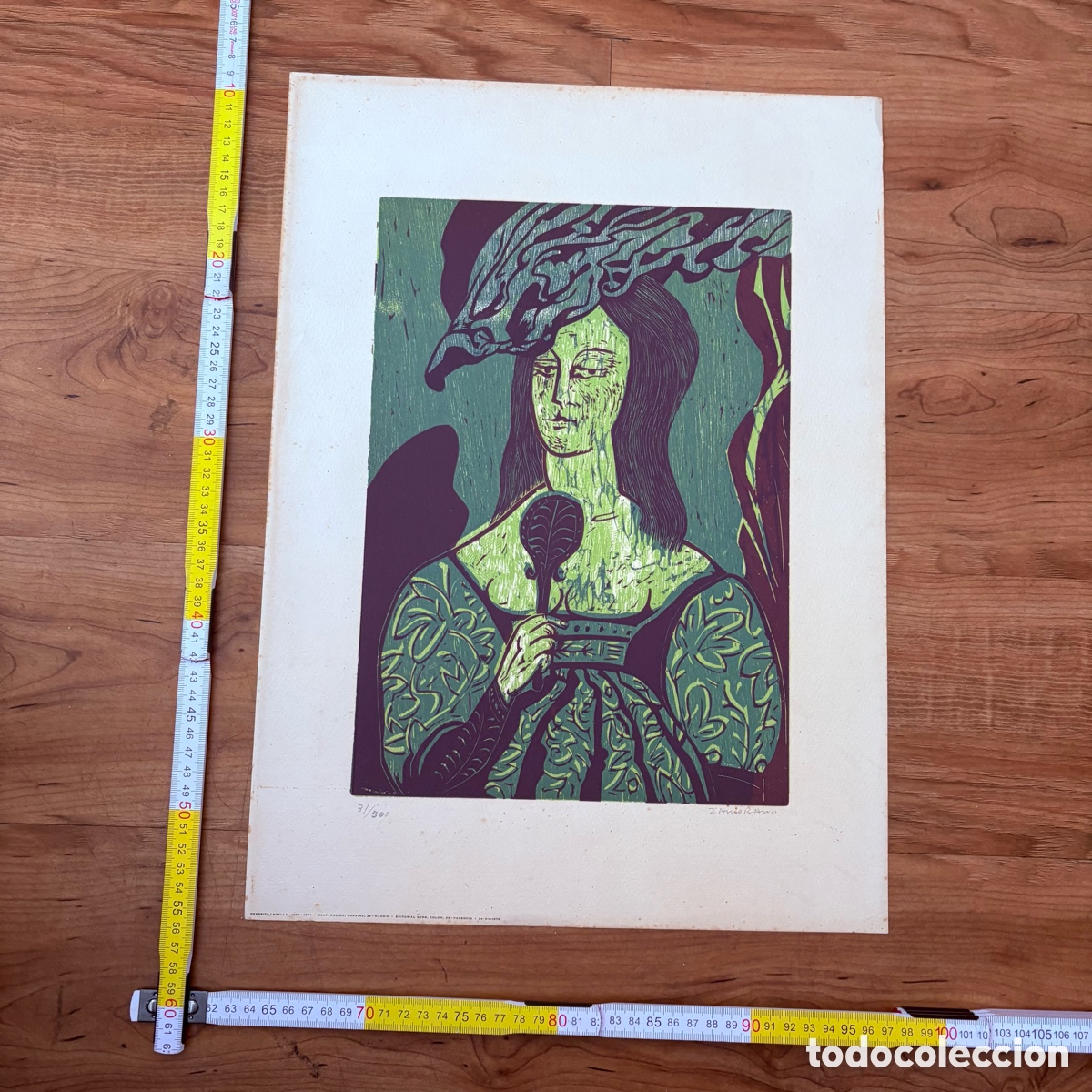 Arte: xilograf&iacute;a ricardo zamorano tirant lo blanc 1974 firmada numerada 31/500