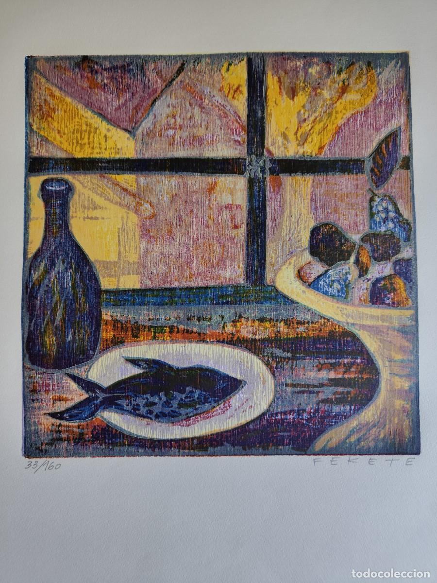 Arte: Esteban FEKETE (1924&ndash;2009). Xilograf&iacute;a firmada a mano, 1975