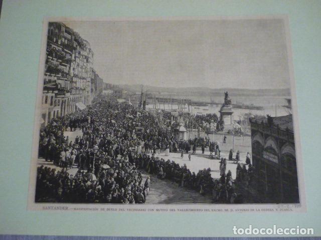 Arte: SANTANDER MANIFESTACION FALLECIMIENTO ANTONIO DEHESA XILOGRAFIA SIGLO XIX SOBRE CARTULINA 19 X 24 CM