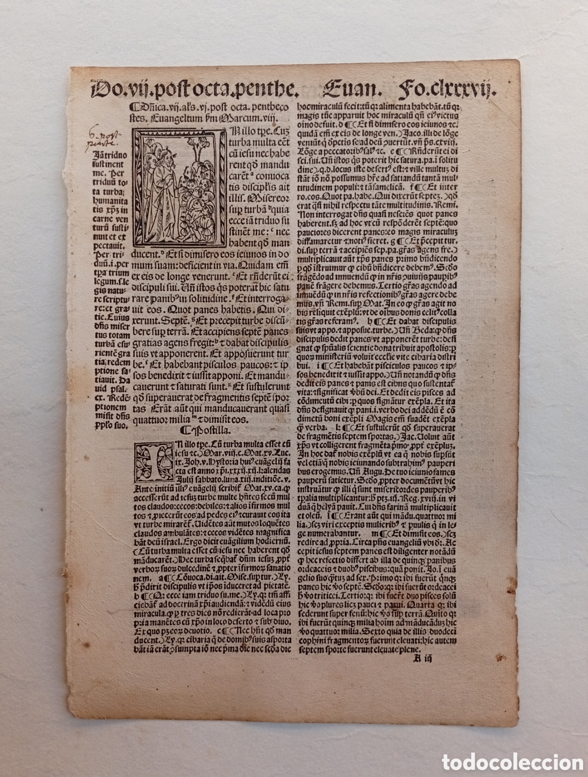 Arte: Hoja post incunable 1522 a doble cara