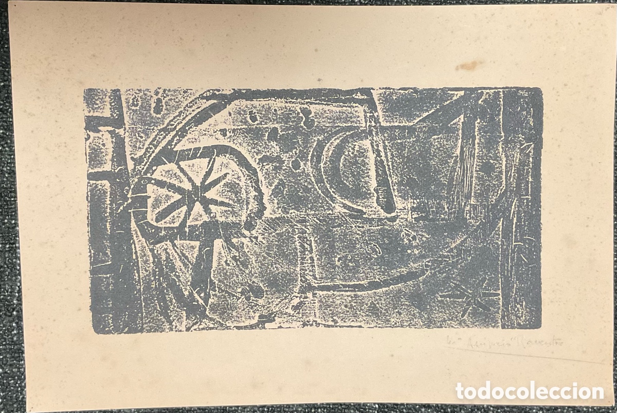 Arte: MARIA ASSUMPCI&Oacute; RAVENT&Oacute;S &ndash; XILOGRAF&Iacute;A ORIGINAL &ndash; FIRMADA A L&Aacute;PIZ &ndash; 32 x 22 CM