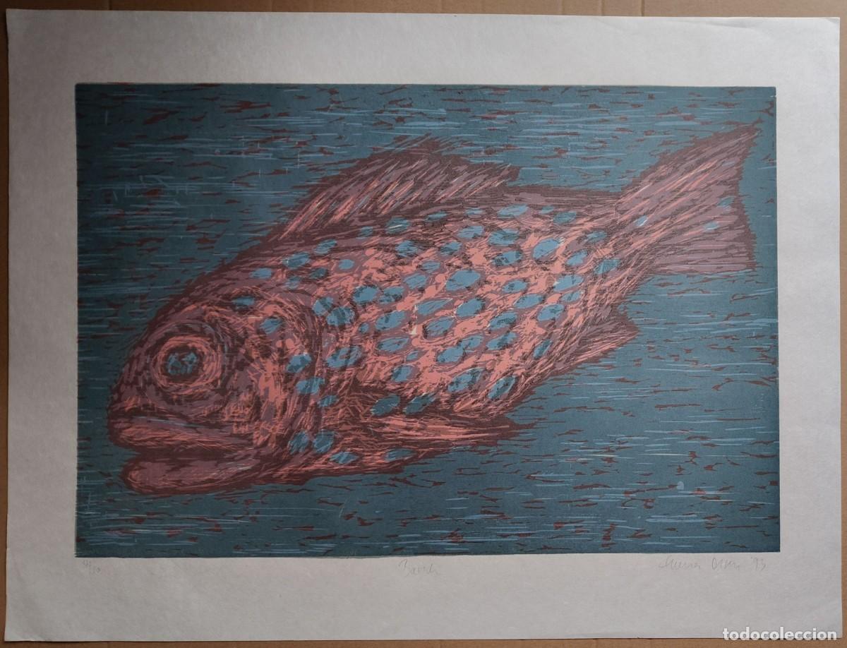 Art: Ellena OLSEN, xilograf&iacute;a firmada y numerada, 1992