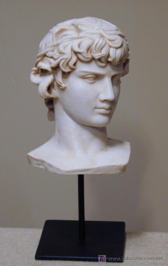 Busto De Antinoo Con Base Metalica Alt 40 Cm Sold Through Direct Sale 17361179