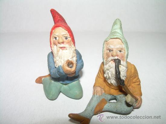 Arte: ANTIGUOS Y PEQUE&Ntilde;OS ENANITOS DE ESTUCO. - Foto 1