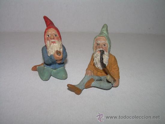 Arte: ANTIGUOS Y PEQUE&Ntilde;OS ENANITOS DE ESTUCO. - Foto 2