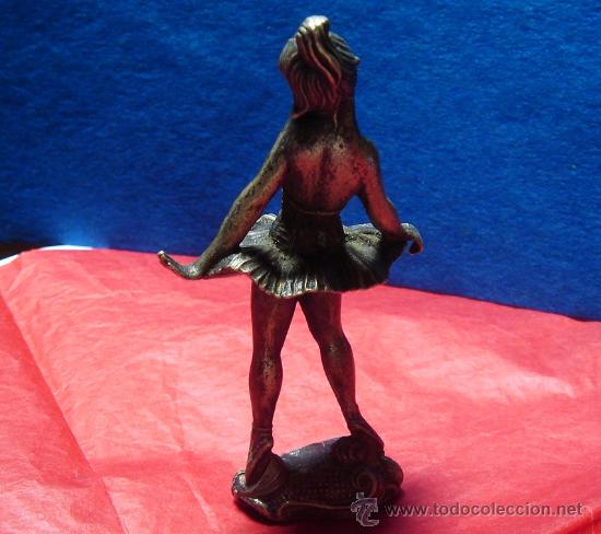 Arte: Bailarina en metal blanco art dec&oacute; - Foto 3